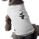 Black and white saxophone and two hands doggie tee