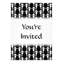 Black and White Seahorses Pattern. Announcements