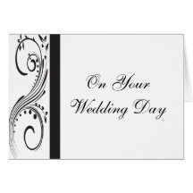 Black and White Second Wedding Cards