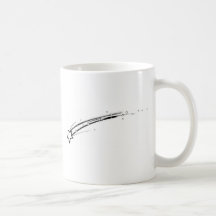 Black and White Shooting Star Coffee Mugs