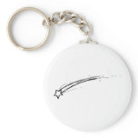 Black and White Shooting Star Keychain
