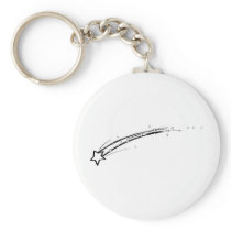 Black and White Shooting Star Keychain