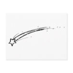 Black and White Shooting Star postcards