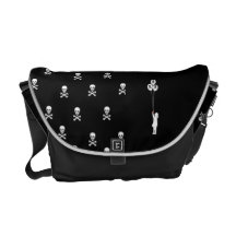 black and white skull bag messenger bag
