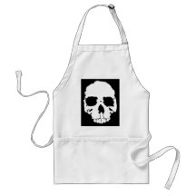 Black and White Skull / Head (1) Apron