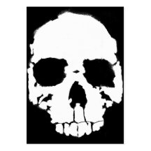 Black and White Skull / Head (1) Business Card