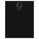 Black and White Skull. Weird. Mean Face. Custom letterhead