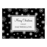 Black and White Snow Dad Merry Christmas Card