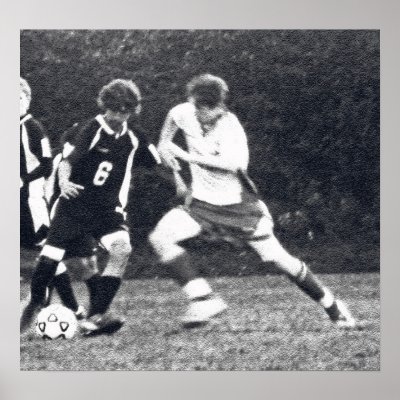 Black and White Soccer Posters by aepeloquin