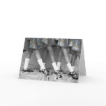 Black and White Soft Shoe Dancers Blank Card