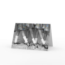 Black and White Soft Shoe Dancers Blank Card