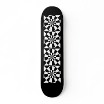 Black and White Spiral. Skate Deck