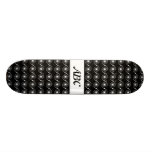 Black and White Spiral Swirl Pattern. Skate Deck