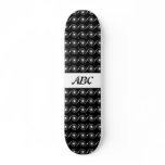 Black and White Spiral Swirl Pattern. Skate Deck