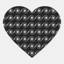 Black and White Spiral Swirl Pattern. Sticker