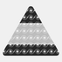 Black and White Spiral Swirl Pattern. Stickers