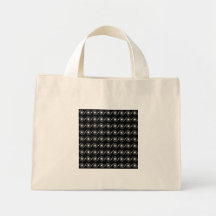 Black and White Spiral Swirl Pattern. Tote Bags