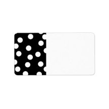 Black and White Spotty Design. Personalized Address Labels
