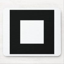 Black and White Square Design. Mousepad