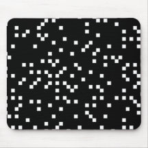 Black and White Square Dots Pattern. Mouse Pads