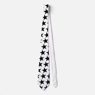 Black and White Star Tie by MyOtherPlanet
