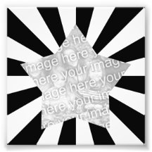 Black and White Starburst Frame Photo