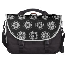 Black and White Stars Pattern G300 Laptop Messenger Bag