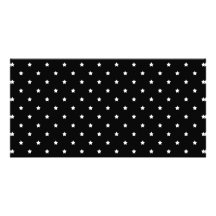 Black and White Stars Pattern. Photo Card