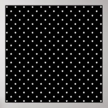Black and White Stars Pattern. Posters