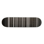 Black and white striped skateboard