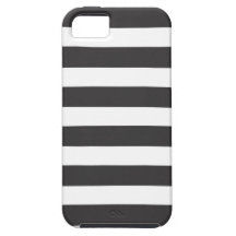 Black and White Stripes iPhone 5 Case-Mate Tough