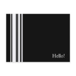 Black and White Stripes Postcard