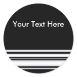 Black and White Stripes Sticker