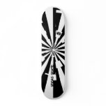 Black and white sunburst deck skateboards