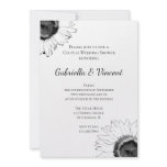 Black and White Sunflower Couples Wedding Shower