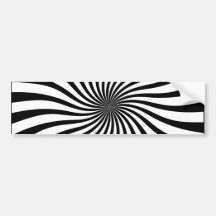 Black and white swirl bumper sticker