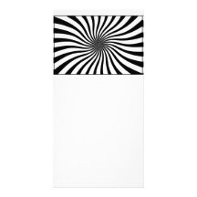 Black and white swirl photo card