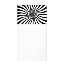 Black and white swirl photo card