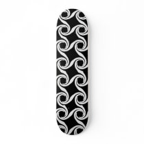 Black and White Swirl Skateboard