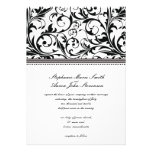 Black and White Swirl Wedding Invitation
