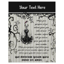 Black and White Swirled  Striped Flyer