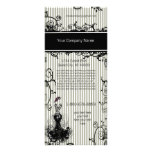 Black and White Swirled Striped Rack Card