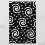 Black and White Swirls and Dots. Flyer