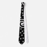 Black and White Swirls and Dots. Neckwear