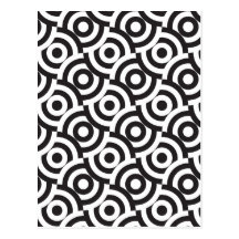 Black and white targets post card