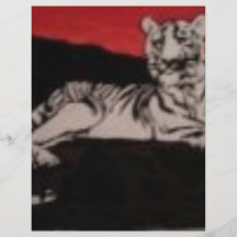 black and white tiger flyer design