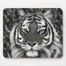 Black and White Tiger Mousepad