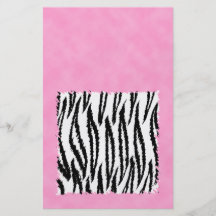 Black and White Tiger Print Pattern. Personalized Flyer