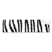 Black and White Tiger Print. Tiger Pattern. Bumper Stickers