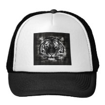 Black and White Tiger Vintage Hat